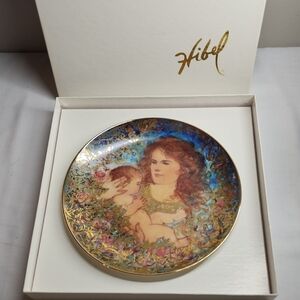Gold and Blue Ceramic Art Plate